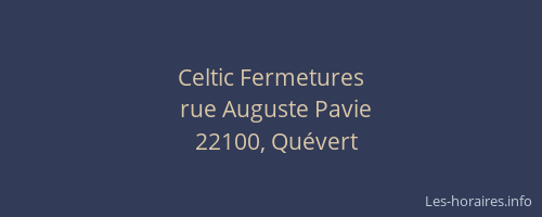 Celtic Fermetures