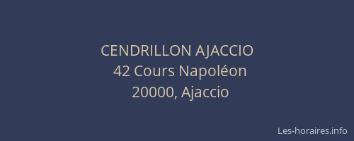 CENDRILLON AJACCIO