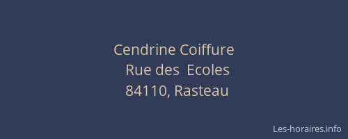 Cendrine Coiffure