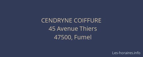 CENDRYNE COIFFURE