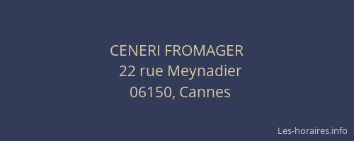 CENERI FROMAGER
