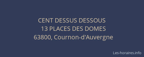 CENT DESSUS DESSOUS