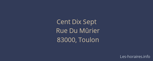 Cent Dix Sept