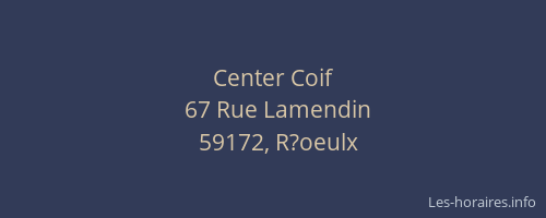 Center Coif