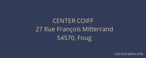 CENTER COIFF