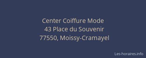 Center Coiffure Mode