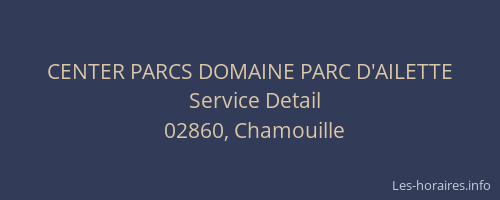 CENTER PARCS DOMAINE PARC D'AILETTE