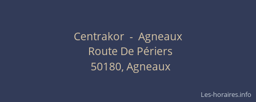 Centrakor  -  Agneaux