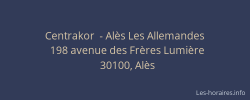 Centrakor  - Al&egrave;s Les Allemandes