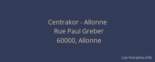 Centrakor - Allonne