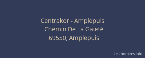 Centrakor - Amplepuis