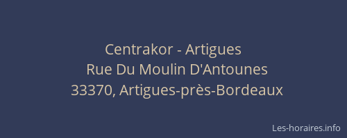 Centrakor - Artigues