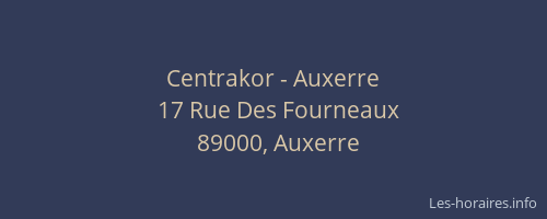Centrakor - Auxerre