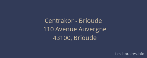 Centrakor - Brioude