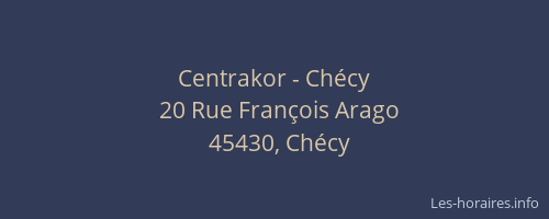 Centrakor - Ch&eacute;cy
