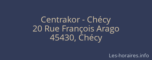 Centrakor - Chécy