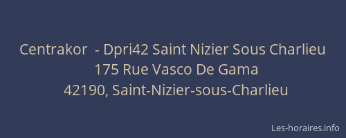 Centrakor  - Dpri42 Saint Nizier Sous Charlieu