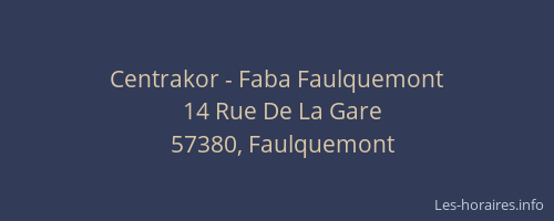 Centrakor - Faba Faulquemont