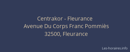 Centrakor - Fleurance