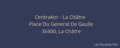 Centrakor - La Châtre