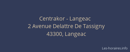 Centrakor - Langeac