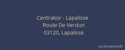 Centrakor - Lapalisse