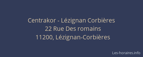 Centrakor - Lézignan Corbières