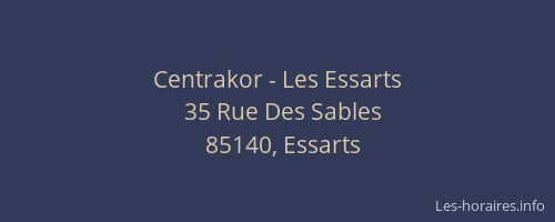 Centrakor - Les Essarts