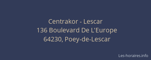 Centrakor - Lescar