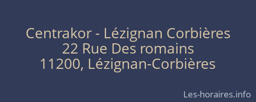 Centrakor - Lézignan Corbières