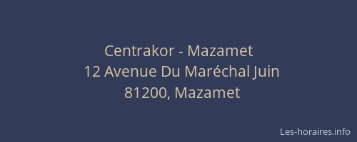 Centrakor - Mazamet