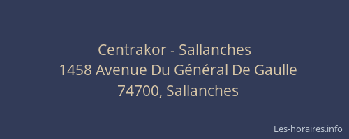 Centrakor - Sallanches