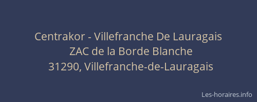 Centrakor - Villefranche De Lauragais