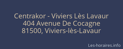 Centrakor - Viviers Lès Lavaur