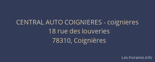 CENTRAL AUTO COIGNIERES - coignieres