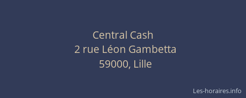 Central Cash