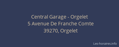Central Garage - Orgelet