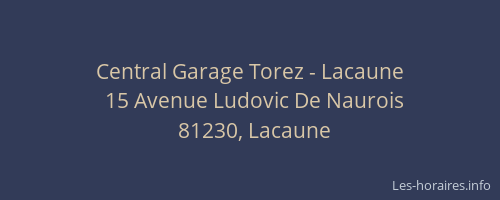 Central Garage Torez - Lacaune
