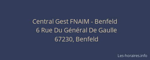 Central Gest FNAIM - Benfeld