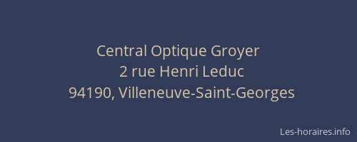 Central Optique Groyer