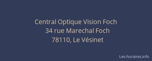 Central Optique Vision Foch