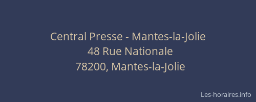 Central Presse - Mantes-la-Jolie