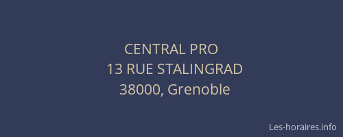 CENTRAL PRO