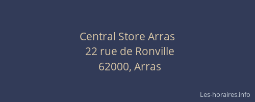 Central Store Arras