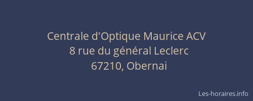 Centrale d'Optique Maurice ACV