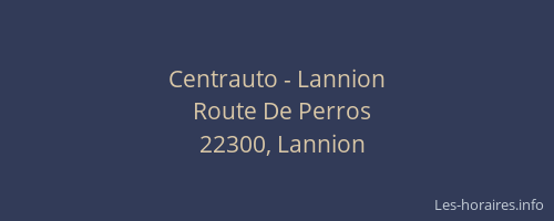Centrauto - Lannion