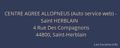 CENTRE AGREE ALLOPNEUS (Auto service web) - Saint HERBLAIN