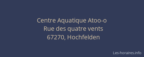 Centre Aquatique Atoo-o