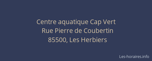 Centre aquatique Cap Vert