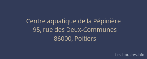 Centre aquatique de la Pépinière